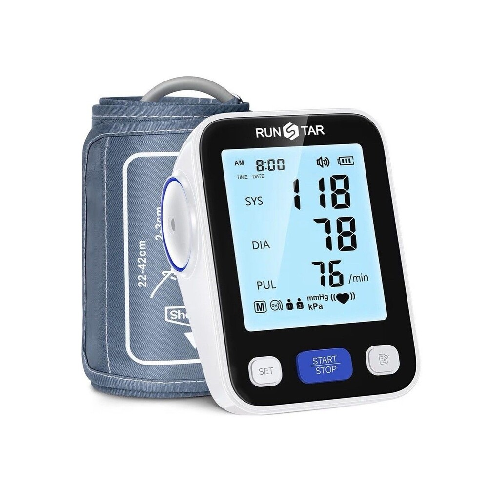 RunStar Upper Arm Blood Pressure Monitor with Wide Range Cuff (8.6'' -16.5'')
